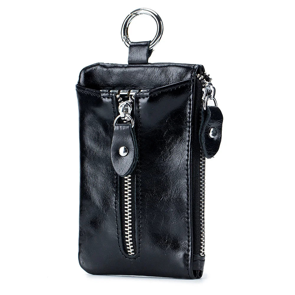 Cow Leather Key Holder Bag Organizer Car Key Case Pouch
