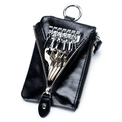 Cow Leather Key Holder Bag Organizer Car Key Case Pouch