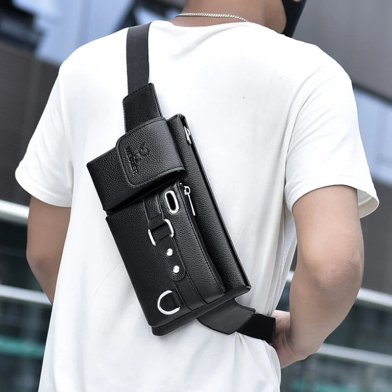 Men's Vintage Leather Waist Bag Fanny Pack