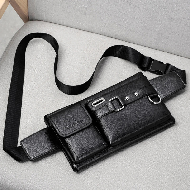 Men's Vintage Leather Waist Bag Fanny Pack