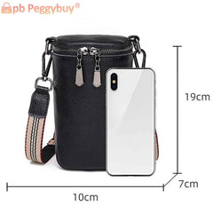 Cowhide Leather Purse Handbag Mini Women Shoulder Crossbody Bag