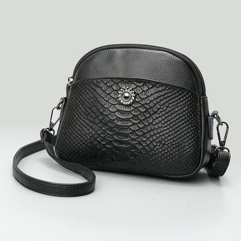 Cowhide Shoulder Bag Quilted Leather Handbag
