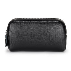 Cowhide Women's Handbag Three layer Zipper Wrist Bag Long Wallet
