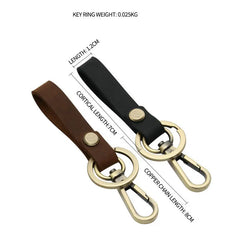 Crazy Horse Leather Keychain Key Holder Housekeeper