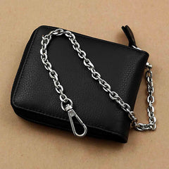 Hunter Punk Biker Men's Leather Wallet with Chain