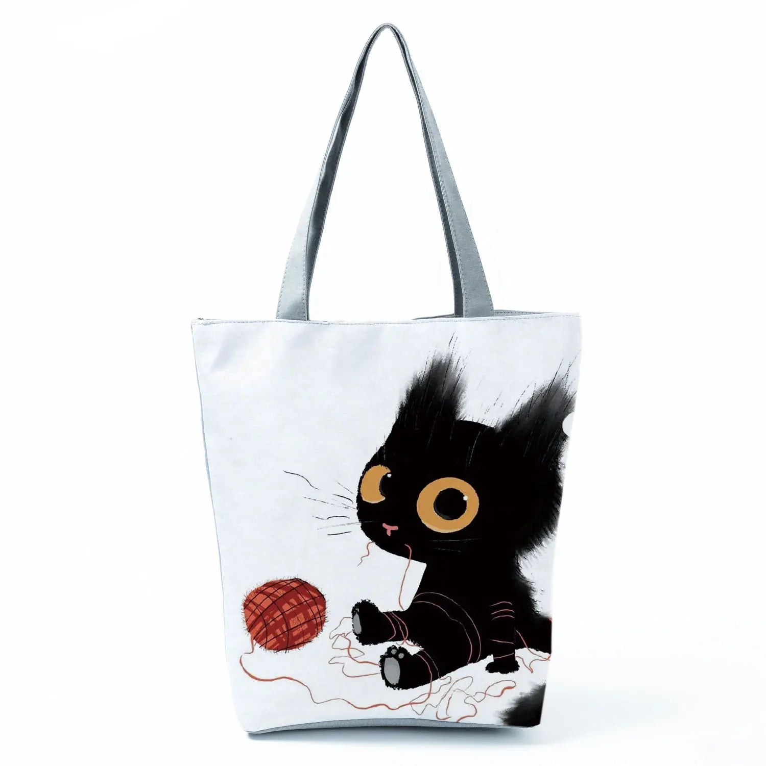 Cute Cat Handbags Print Tote Bags for Women