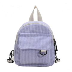 Corduroy Mini Backpack Rucksack for School or Travel