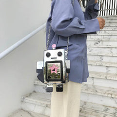 Colorful Laser Robot Crossbody Bag for Women