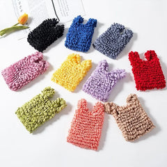 Pleated Stretch Shopping Bag Large Capacity Bubble Elastic Paddy Bag