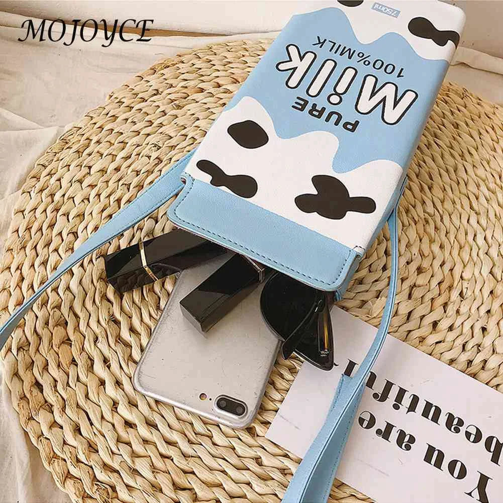 Banana Milk Box Leather Crossbody Purse Bag for Lady