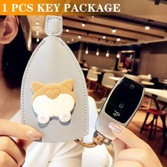 Shiba PU Leather Key Bag Large Capacity Car Key Holder Pouch
