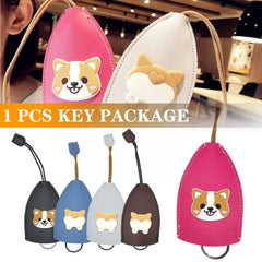 Shiba PU Leather Key Bag Large Capacity Car Key Holder Pouch