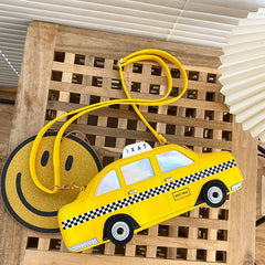 Creative Taxi Shaped Women Shoulder Bags Funny Car Crossbody Bag