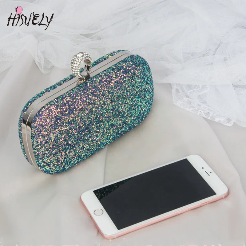 Sequin Dinner Bag Ladies Portable Messenger Handbag Party Wallet