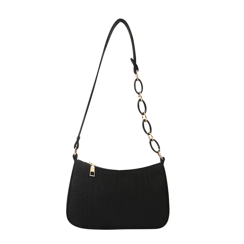Crescent Saddle Bag Dermatoglyph Women Shoulder Bag