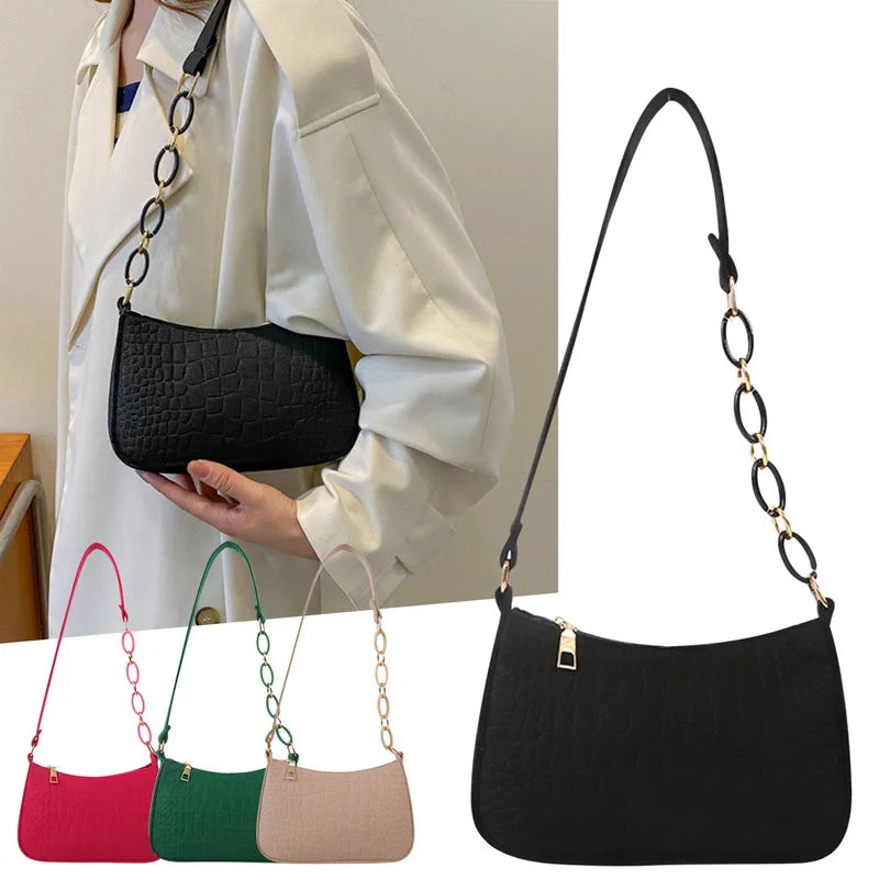 Crescent Saddle Bag Dermatoglyph Women Shoulder Bag