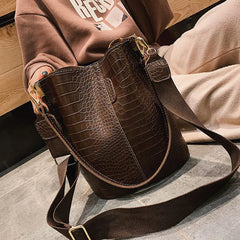 Crocodile Crossbody Bag For Women PU Leather Female Shoulder Bag