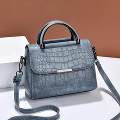 Crocodile Leather Shoulder Bag Women's Crossbody Messenger Handbag