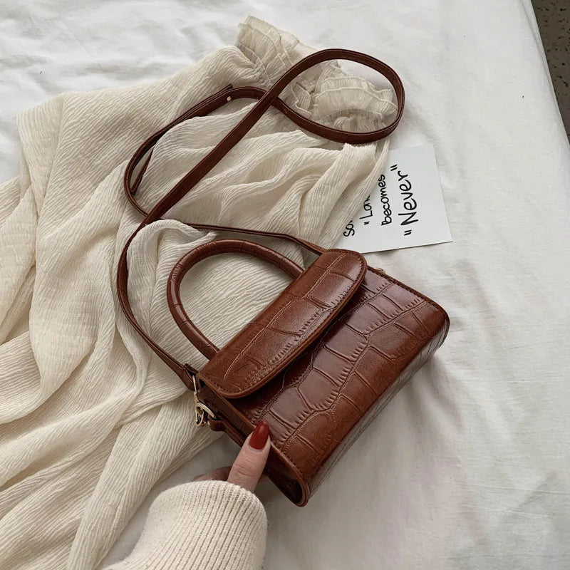 Crocodile PU Leather Shoulder Handbag Crossbody Bag
