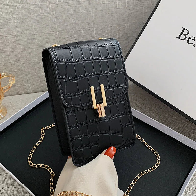 Crocodile Pattern Women's Shoulder Bag High-quality Texture PU Crossbody Bag