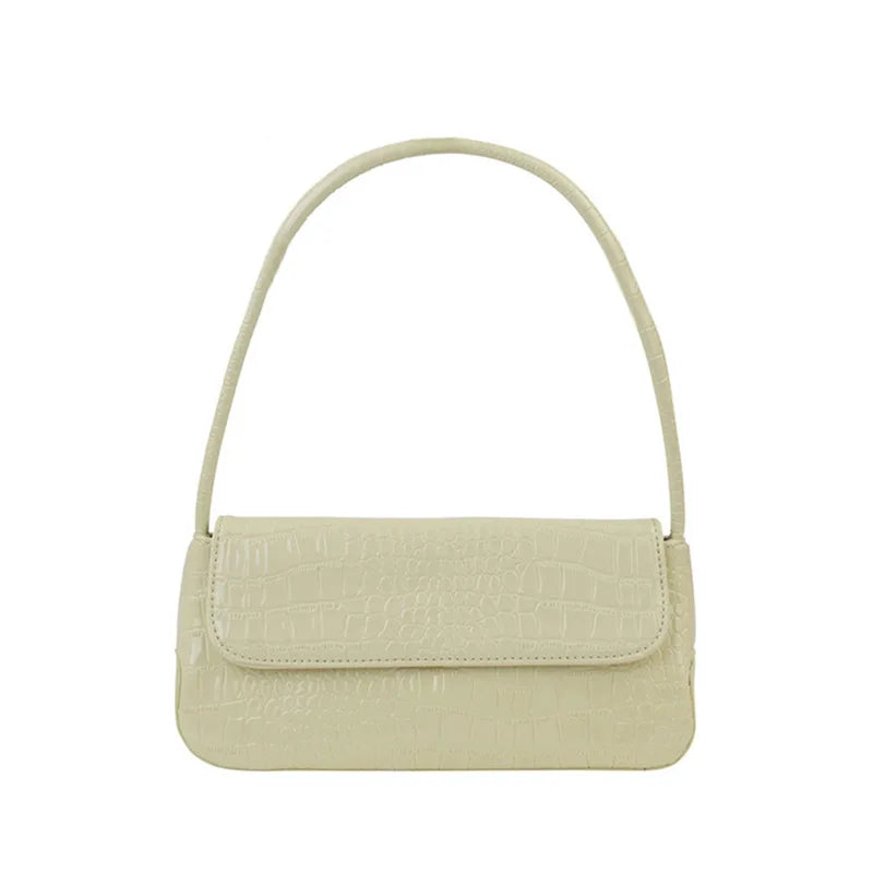 Crocodile Pattern Handbag Female Niche Medieval Underarm Bag Shoulder Bag