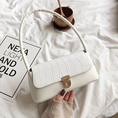 Crocodile Pattern PU Leather Handbags Female Shoulder Bag Ladies Armpit Bag