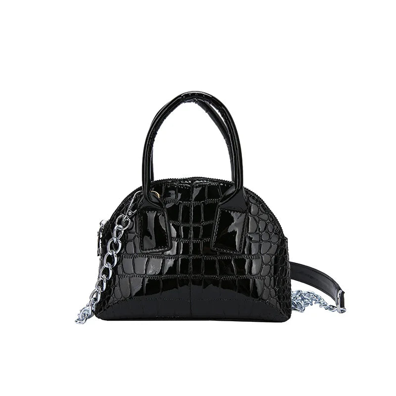 Crocodile Pattern Shell Bag Small Shoulder Bag