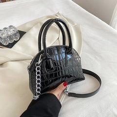 Crocodile Pattern Shell Bag Small Shoulder Bag