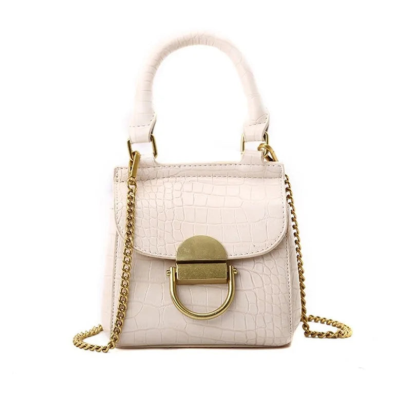 Crocodile Pattern Shoulder Bag Small Square Bag Messenger