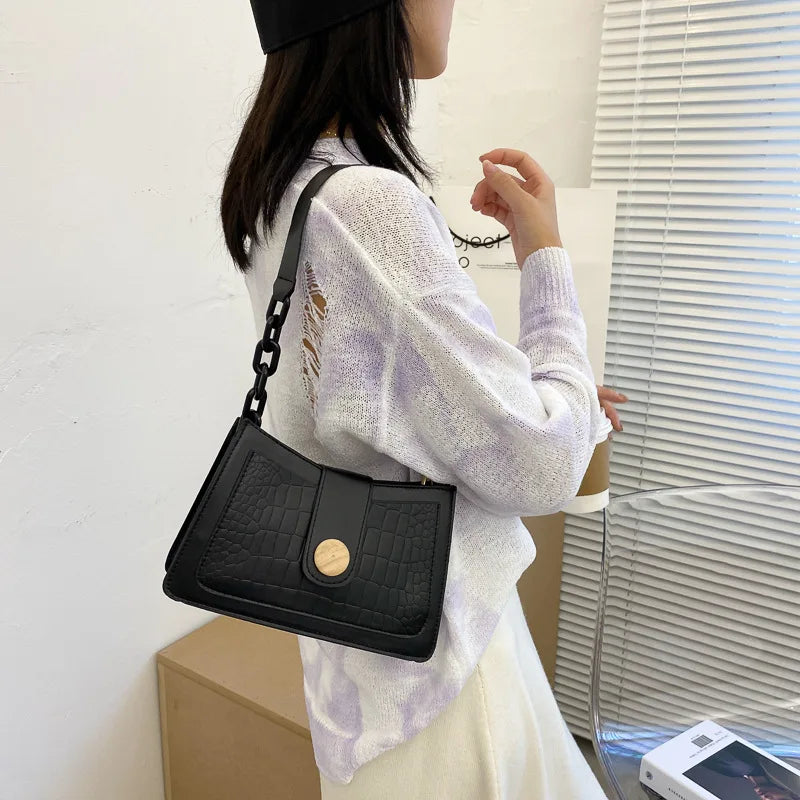 Stylish Crocodile Shoulder Bag for Women