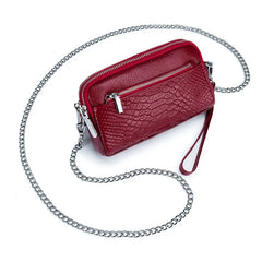 Crocodile Soft Leather Women Handbags Shoulder Bag Cell Phone Purse