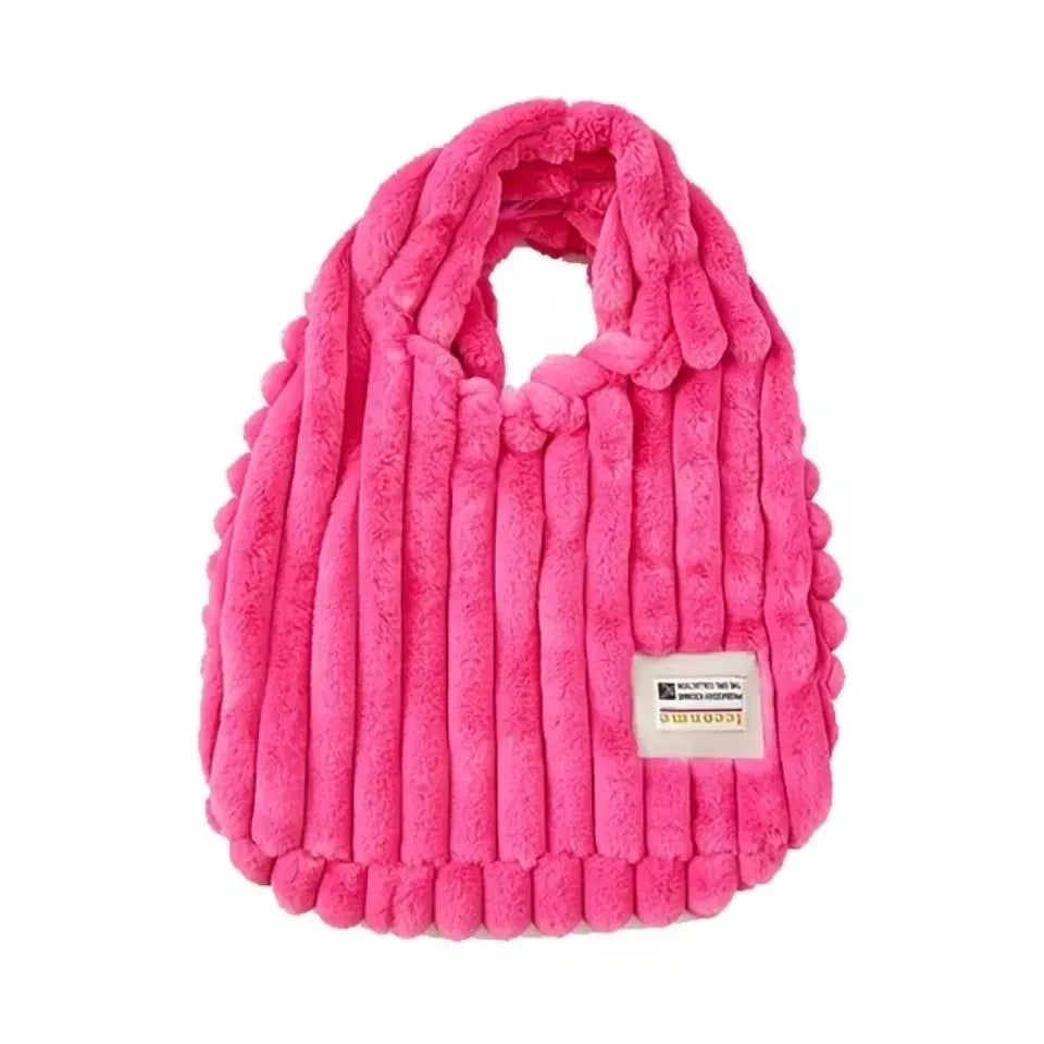 Faux Fur CrossBody Bag Warm Handbag For Women Winter Shoulder Bags
