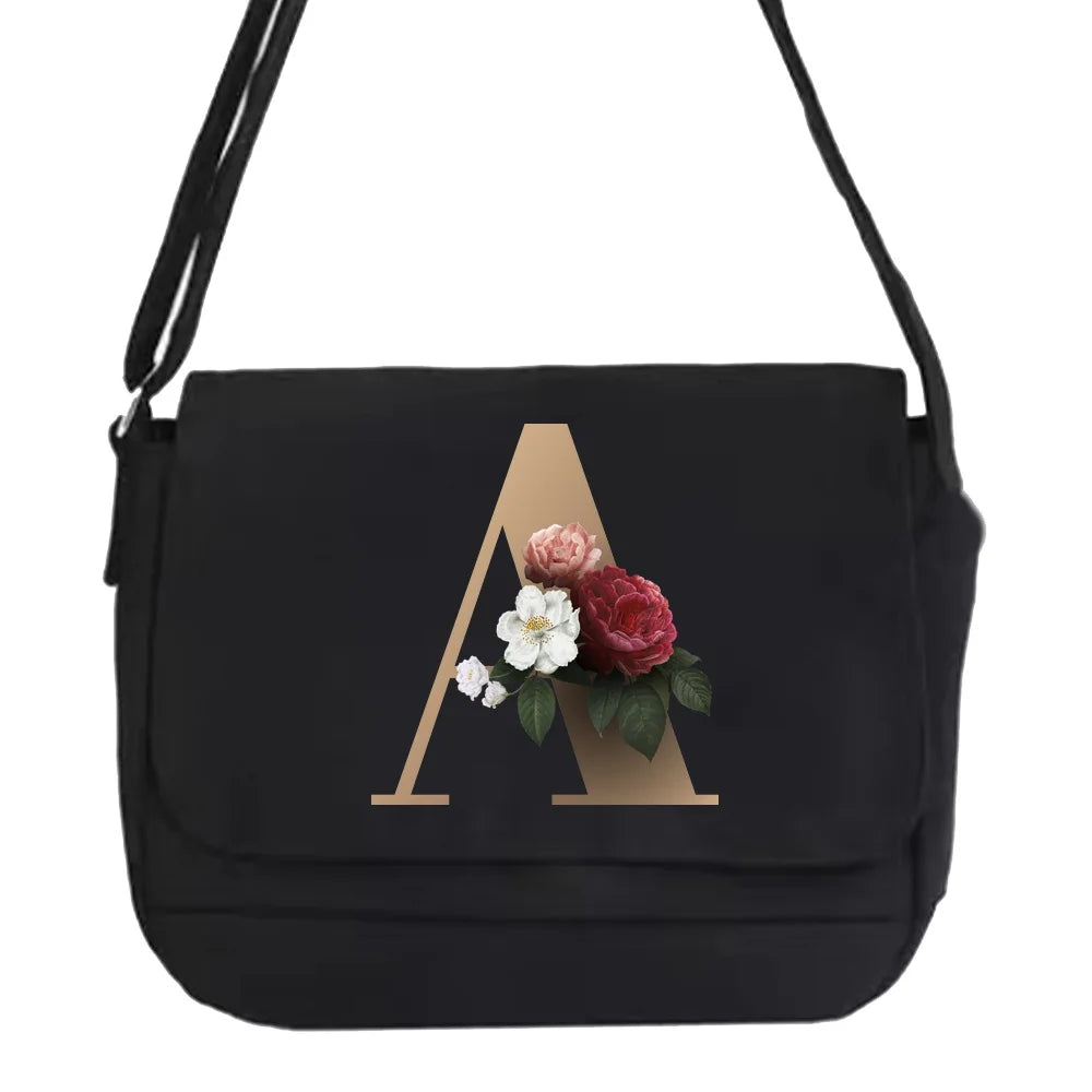 Canvas Crossbody Bag Youth Satchel Envelope Pouch Pattern
