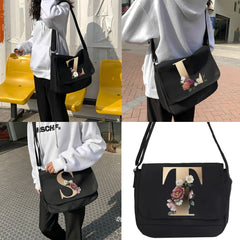 Canvas Crossbody Bag Youth Satchel Envelope Pouch Pattern