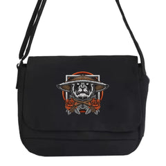 Canvas Crossbody Bag Samurai Pattern Shoulder Messenger Satchel