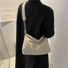 Crossbody Bag Nylon Shopper Chain Strap Messenger Shoulder Bag