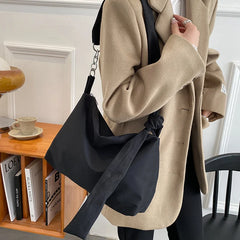 Crossbody Bag Nylon Shopper Chain Strap Messenger Shoulder Bag