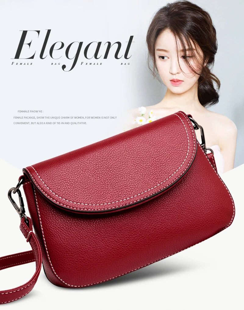 Mini Crossbody Bag for Women Retro PU Leather Shoulder Purse