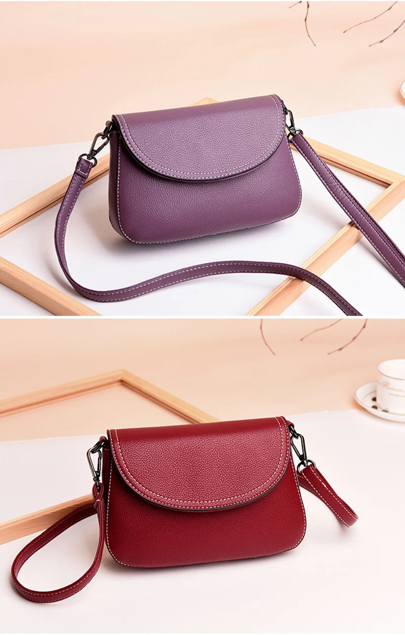 Mini Crossbody Bag for Women Retro PU Leather Shoulder Purse