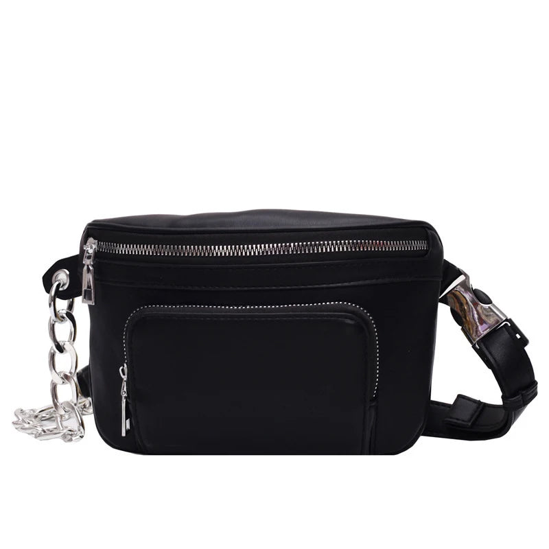 Small Crossbody Bag for Women Solid PU Leather Shoulder Handbag