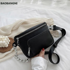 Small Crossbody Bag for Women Solid PU Leather Shoulder Handbag