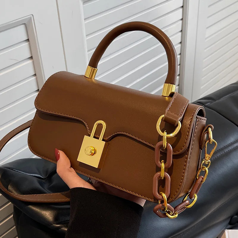 Small Square Handbag PU Leather Crossbody Bag for Women