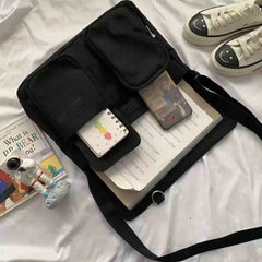 Canvas Crossbody Bag Women Large Capacity Shoulder Bag