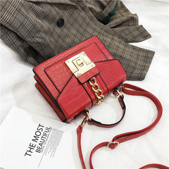 Crocodile Pattern Crossbody Bag Women Flap Handbag Shoulder Bag