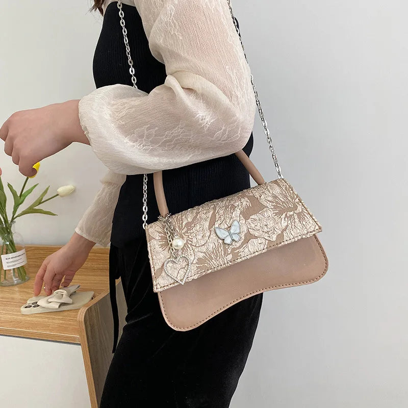 Crossbody Bags for Women Girls Clutch Purse Handbags Vintage Chain