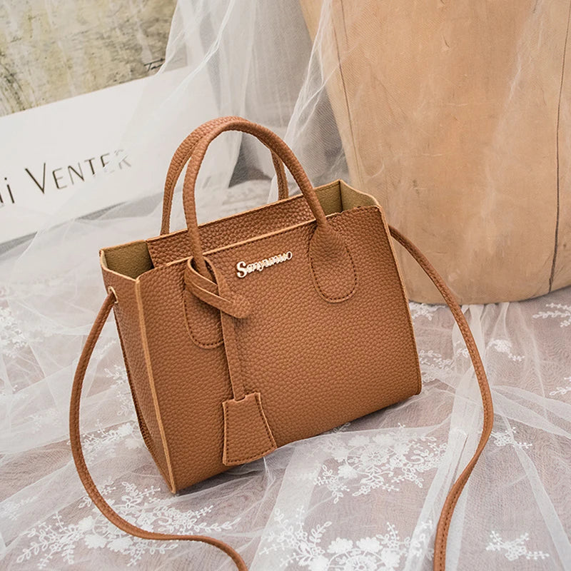 Women's Crossbody Bag Lychee PU Leather Phone Pouch Soft Purse