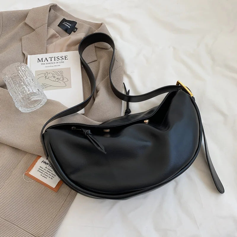 Vintage Crossbody Bag Large Capacity Soft Shoulder Handbag
