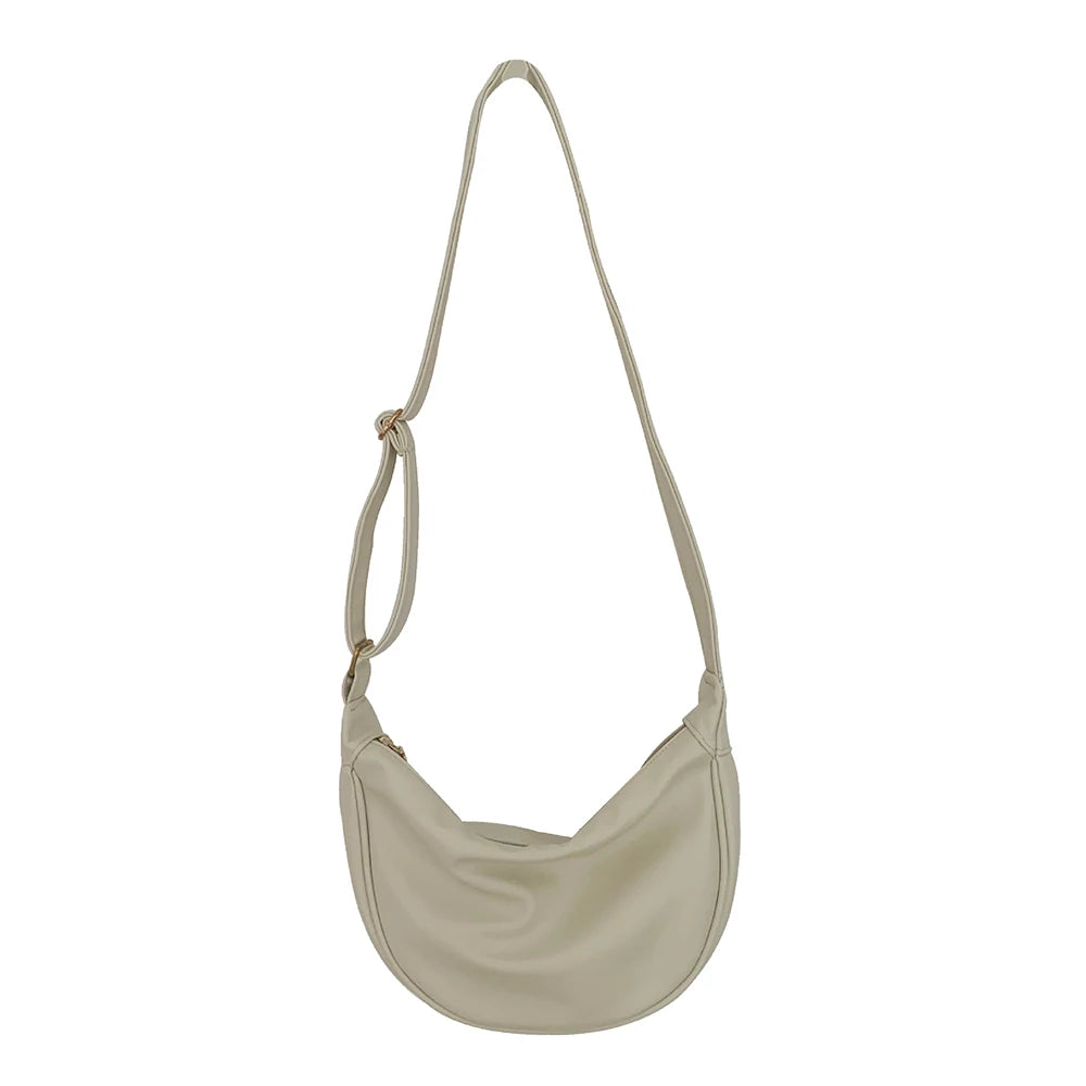 Large Capacity Crossbody Bag for Women Solid Soft Shoulder Hobos Bag