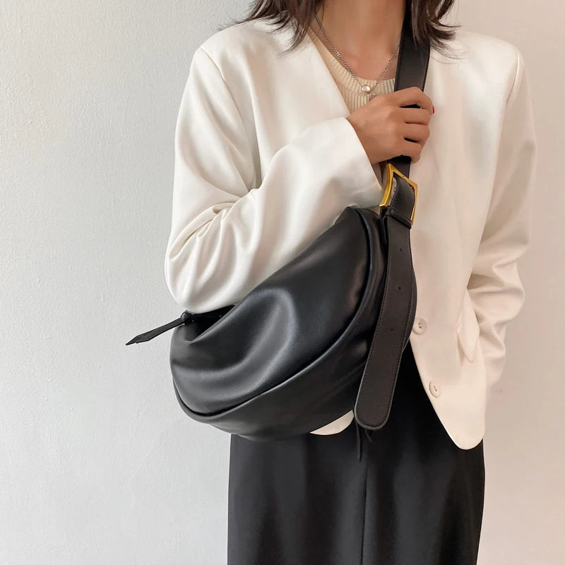 Large Capacity Crossbody Bag for Women Soft Shoulder Bag Casual Travel Hobos Bag