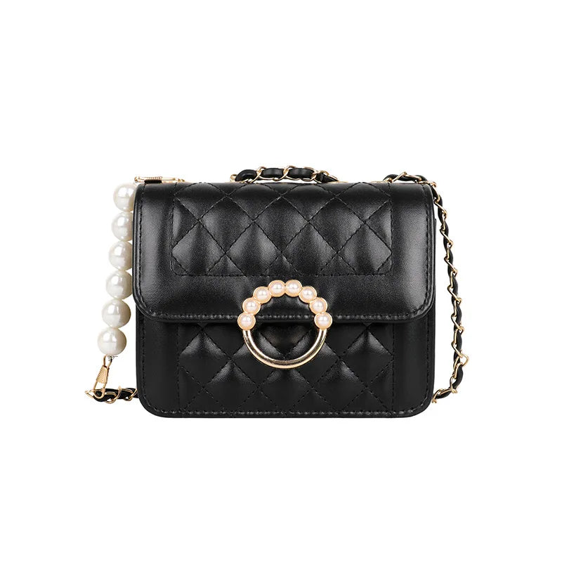 Women's Square Shoulder Bag with Chain Strap